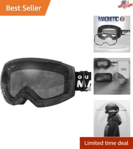 Frameless Ski Goggles with Interchangeable Lenses & OTG Design for Men & Women - Picture 1 of 9