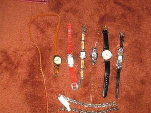 Lot of Six Vintage Ladies Watches ~~Need Batteries ~Nice ~Brighton ~Waterford - Picture 1 of 13