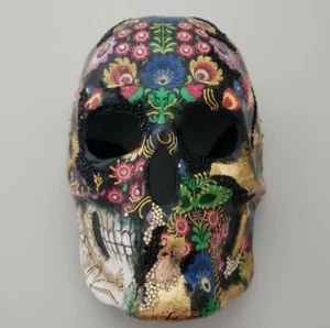 The Day of the Dead Skull Mask - Handpainted - Picture 1 of 7