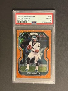 Jalen Hurts 2020 Panini Prizm - Rookie Lazer Prizm #343 (RC) PSA 9 EAGLES - Picture 1 of 2