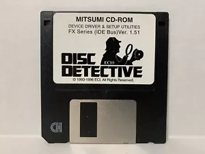 "Disc Detective" Mitsumi CD-ROM Device Driver & Setup Utilities Floppy Disc 1996 - Picture 1 of 2