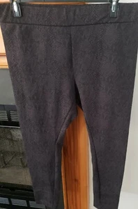 Matty M Ladies' Size XXL  Charcoal Snakeskin Legging Wide Waist Band - Picture 1 of 7