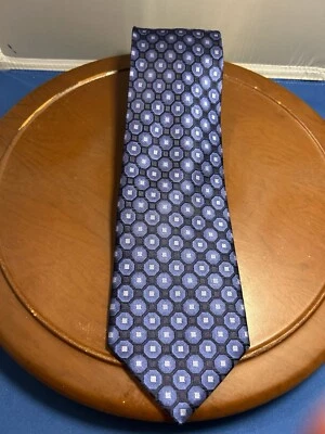 Corbata a lunares Stafford Essentials azul 100 % seda para hombre Foto 1 de 4