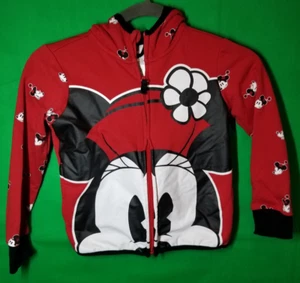 Disney Parks Girls Fleece Full Zip Up Hoodie Sweatshirt Outdoor Minnie Mouse 5/6 - Picture 1 of 6