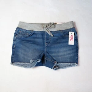 NWT Justice Clothing Shorts Ribbed Elastic Waist Drawstring Raw Hem Dark Size 14 - Picture 1 of 2