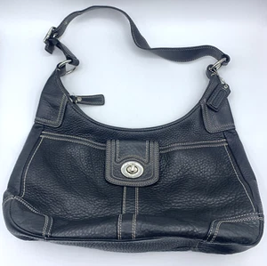 Coach Hamilton Hobo Bag Handtasche schwarz genarbtes Leder F13956 - Bild 1 von 11