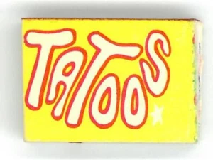 TATOOS MINI BOOK Yellow "Star" Cover VENDING Gumball Prize Charm Tattoos Tiny - Picture 1 of 9