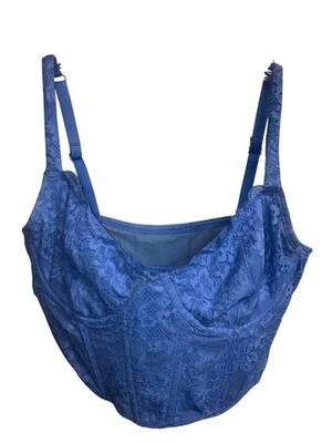441. Gilly hicks Hollister blue corset crop top size medium - Image 1 of 4