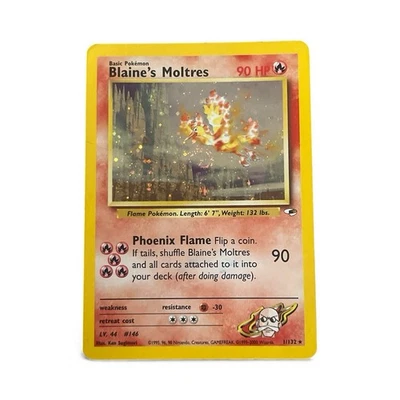 Blaine’s Moltres #1 – Gym Heroes Holo – Moderately Played w/ Holo Swirl - Image 1 of 3