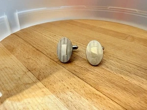 Brooks Brothers Cufflinks Signed Sterling Silver For Engraving - Picture 1 of 2