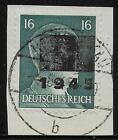 Netzschkau-Reichenbach Stamps 1945 Mi 10Iib Signed On Fragment Canc Vf