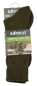 NEW ARMY GREEN & BLACK PATROL SOCKS SIZE UK 6 -11,20% WOOL,65% ACRYLIC,15% NYLON - Picture 1 of 4