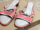A. GIANNETTI Hot Pink Slides Sandals - Size 10 Made in Italy Preowned