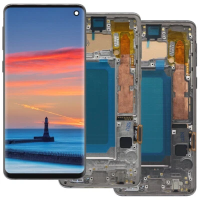 Para Samsung Galaxy S10 G973 Tela LCD Touch Screen Conjunto Digitalizador +Quadro - Imagem 1 de 4