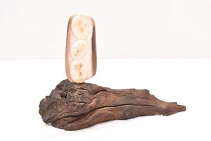 VTG Inuit Native Carving Eskimo Art Sculpture Figurine Stone Masks W Driftwood - Picture 1 of 11