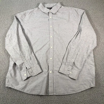 Urban Pipeline Shirt Men 2XL Gray Casual Long Sleeev Button Up Black Dots NWT - Image 1 of 4