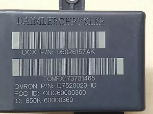 CHRYSLER/DODGE/JEEP SKIM IMMOBILIZER TRANSCEIVER MODULE P/N 05026157AK - Picture 1 of 9