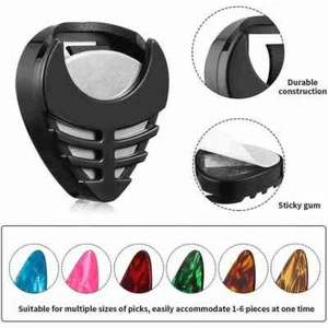 Guitar Picks&Guitar Pick Holder Set For Acoustic Guitar New~ Bass Guitar U3K0 - Picture 1 of 12