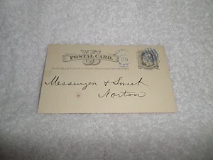 1877 Bristol County National Bank Taunton MAss UX7 Norton Grey on Buff - Picture 1 of 2