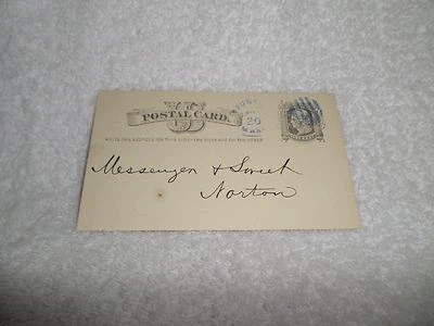 1877 Bristol County National Bank Taunton MAss UX7 Norton Grey on Buff - Image 1 of 2