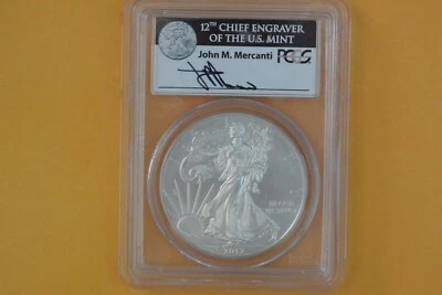 2012-W (Burnished) Silver American Eagle MS-69 PCGS Mercanti Signed - Image 1 of 4
