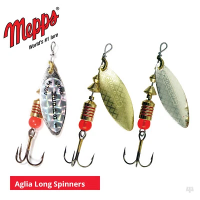 Spinners largos Mepps Aglia - trucha lucio perca salmón lubina señuelos de pesca aparejo Foto 1 de 4