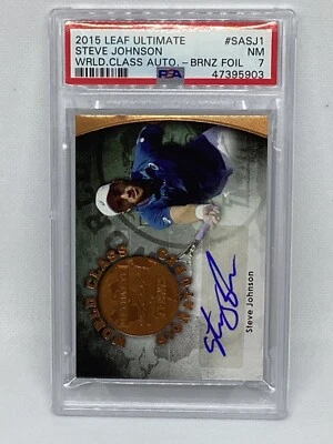 Leaf Ultimate World Class Bronze Auto 2015 Steve Johnson PSA 7 Foto 1 de 2