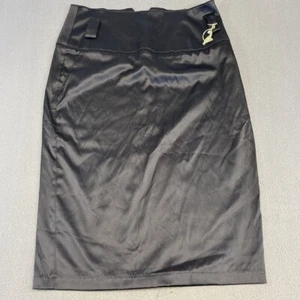 Baby Phat Pencil Skirt High Waist Fitted Gold Cat SZ:5 Y2K Vintage - Picture 1 of 7
