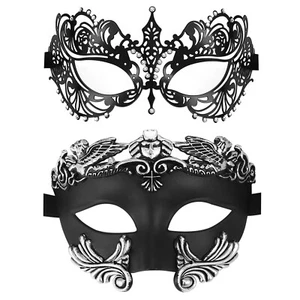 Men Women Couple 2pc Masquerade Masks Roman Greek God Party Costume Cosplay Mask - Picture 1 of 6