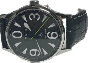 RAKETA ZERO Big Zero Black Mechanical Soviet Wristwatch USSR Vintage - Picture 1 of 6