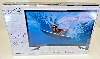 Supersonic 22" TV SC-2211 LED 12 Volt AC/DC HD Digital w/DC Plug FREE SHIPPING - Image 1 of 4