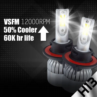 H13 488W 48800LM Autofeel LED Headlight Kit Hi/Low Beam Bulbs 6000K-6500K Power - Image 1 of 4