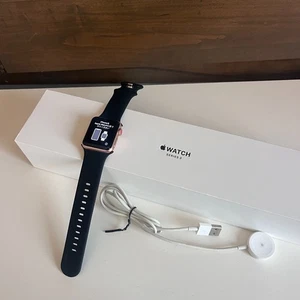 Apple Watch Series 3 38mm Gold Aluminum GPS + Cellular After Market Band A1860 - Picture 1 of 5