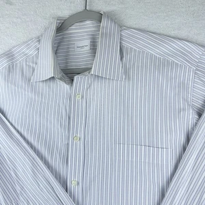 Ermenegildo Zegna Su Misura Dress Shirt 3XL Lavender Stripe Button Up Cotton - Picture 1 of 18
