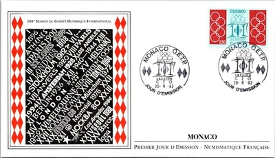 摩纳哥 FDC 1993 年第 101 届国际奥委会会议 - A03257 — 第 1/2 张图片