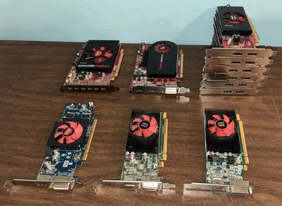 AMD FirePro W2100 W600 V4900 + DisplayPort Graphics Video Card Mixed Lot of 11 - Image 1 of 4