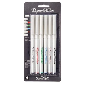 2882 Elegant Writer 6 Medium Calligraphy Markers Set, Assorted Colors - Picture 1 of 9