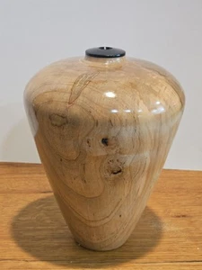 Pekannussholz VASE ATEMBERAUBENDE BUTTERFARBENE HANDARBEIT SIGNIERT & datiert VON KÜNSTLER GROSS - Bild 1 von 8