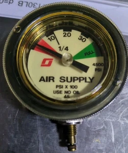 Tyco Scott Safety 4500 PSI Air Supply GAUGE Firefighters Fire For Tank Measure  - Picture 1 of 2