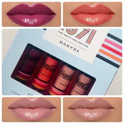 Morphe x Coca Cola 1971 Lip in Harmony 4 Pc Limited Edition Mini Lip Gloss Set - Image 1 of 4