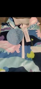 San Soleil Womens Golf Pullover 1/4 Zip Short Sleeve Multi Color Sz XLarge UV 50 - Picture 1 of 2