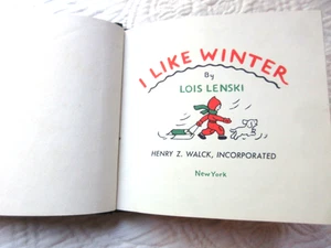 ICH MAG WINTER LOIS LENSKI 1950 HC HENRY Z. WALCK INKL. NEW YORK 5" X 5,5" X 3/8" - Bild 1 von 12