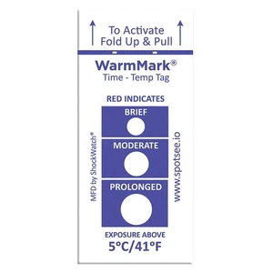 Etiqueta indicadora de temperatura WARMMARK WM 5/41, calor, PK100 55JG20 - Imagen 1 de 1