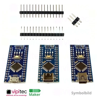 Nano 3.0 ATmega328 FT232 Board USB-C Micro USB Mini USB v3.0 Modul für Arduino - Bild 1 von 2