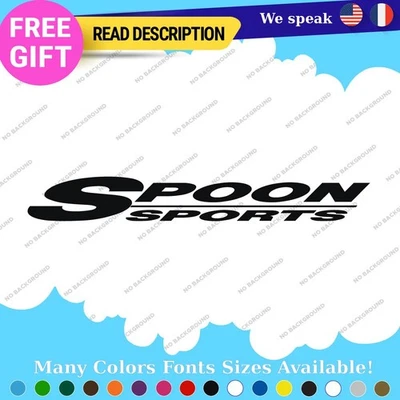 Fits Spoon Sport Decal Stickers Vinyl Honda Civic JDM Tuning Wheel Turbo Rim Mag Foto 1 de 4