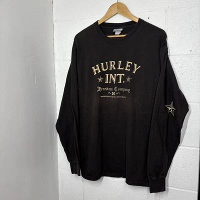 Vintage Y2K Hurley International Long Sleeve Shirt XL Faded Surf Skate Graphic - Image 1 of 4