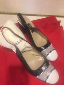 Bally Pumps Slingback GrayBlueWhite Size 8 Pre Owned Great Condition