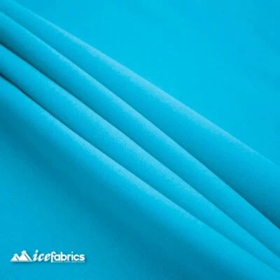 Turquoise Poplin Fabric By The Yard_ High Quality Solid Poly Poplin_''60 Width - Image 1 of 3