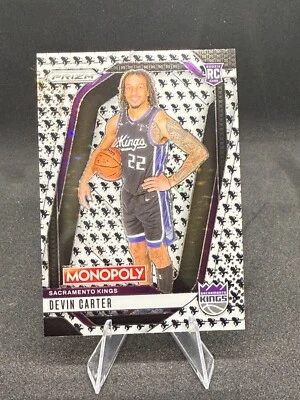 2024-25 Prizm Monopoly Devin Carter Mr Monopoly Running Man SP Rookie #39 Kings - Image 1 of 2