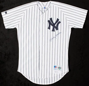 Mickey Mantle Signed 1992 New York Yankees Old Timers Day Game Jersey Beckett - Picture 1 of 6